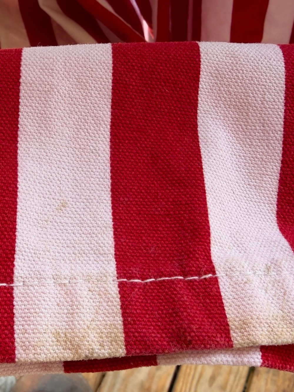 liberty Red and White Striped Mens Overalls with Blue Bib - Picture 9 of 9